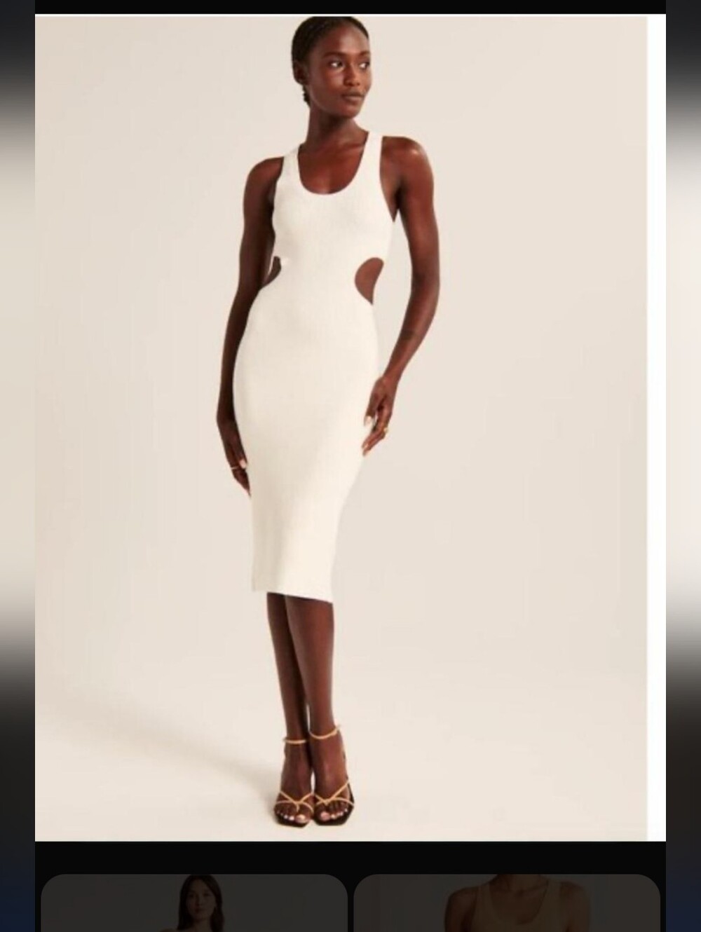 Abercrombie And Fitch Elevated Knit Cut Out Dress